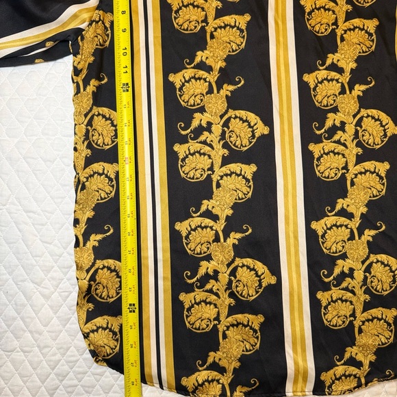 Zara Black and Gold Patterned Shirt "Versace style” Boroque - Picture 6 of 6